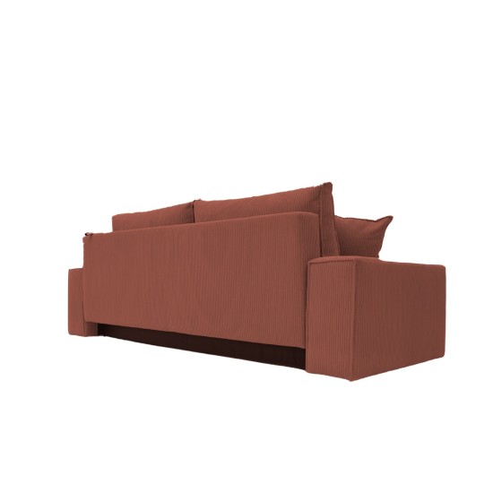 Kanapa Do Salonu z Funkcją Spania Bora 3-osobowa z Pojemnikiem Sztruksowa