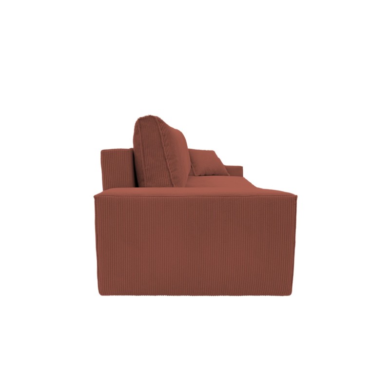 Kanapa Do Salonu z Funkcją Spania Bora 3-osobowa z Pojemnikiem Sztruksowa