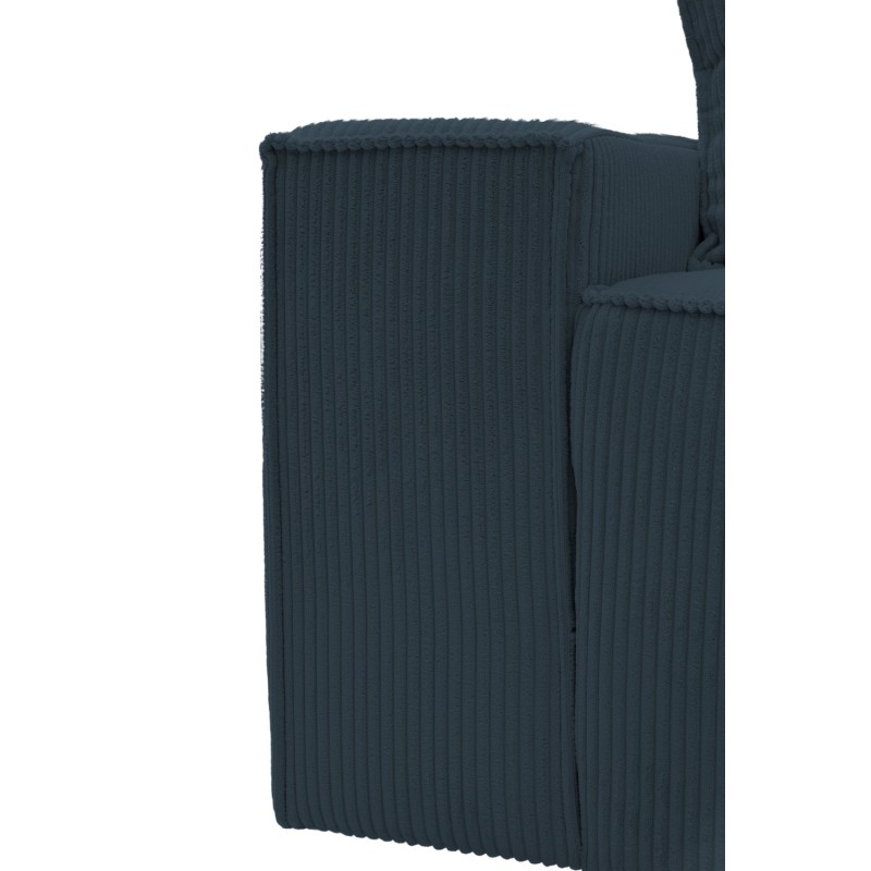 Kanapa Do Salonu z Funkcją Spania Bora 3-osobowa z Pojemnikiem Sztruksowa Granatowa