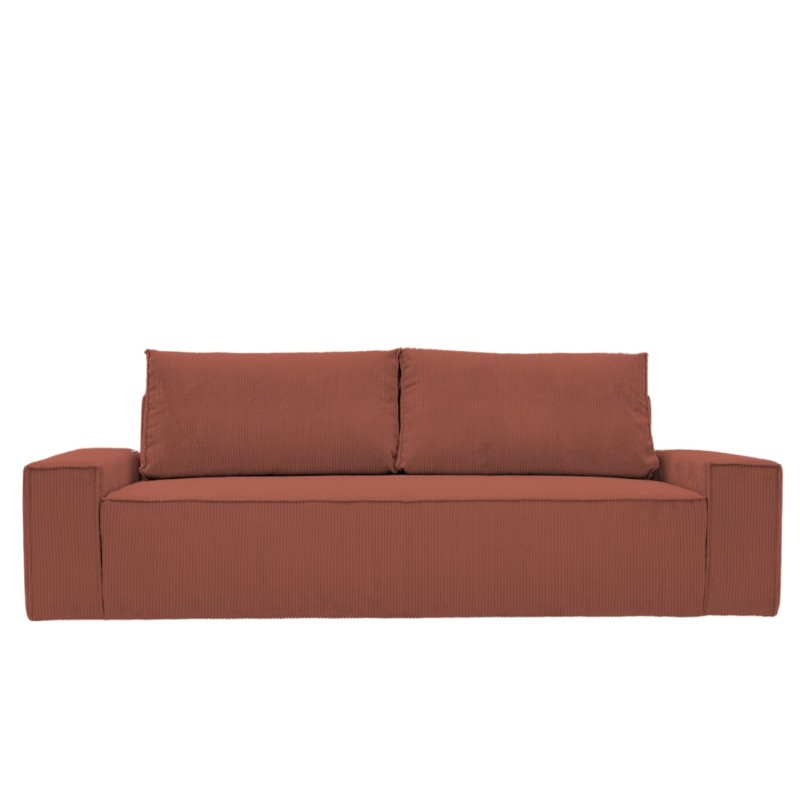 Kanapa Do Salonu z Funkcją Spania Bora 3-osobowa z Pojemnikiem Sztruksowa