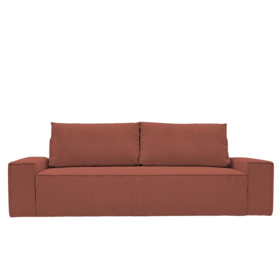 Kanapa Do Salonu z Funkcją Spania Bora 3-osobowa z Pojemnikiem Sztruksowa