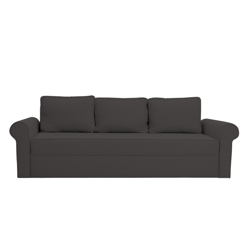 Kanapa 3-osobowa Z Pojemnikiem I Funkcją Spania LIVI Ciemnoszara