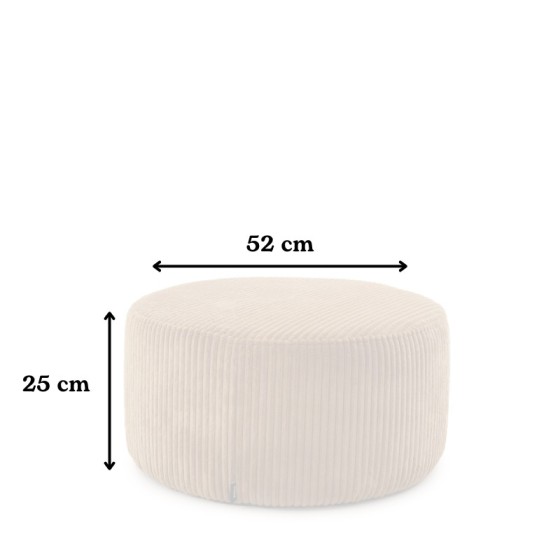 Pufa Okrągła ELEN 50x25 Musztardowy Sztruks