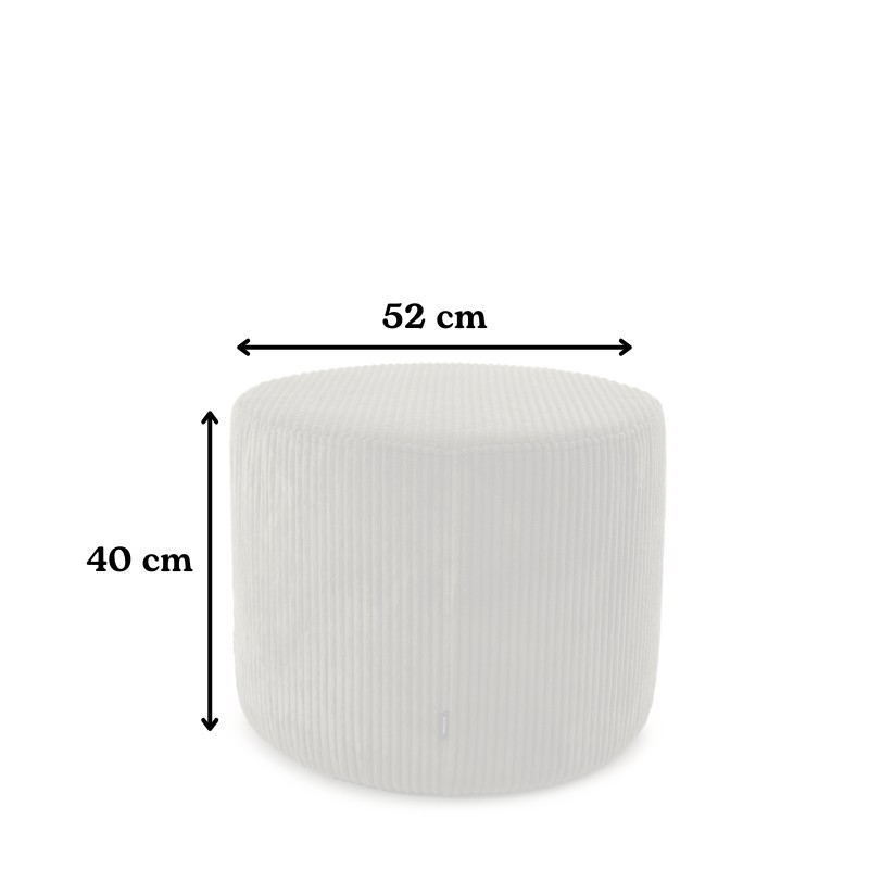 Pufa Okrągła ELEN 50x40 Zielony Sztruks