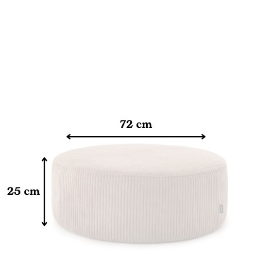 Pufa Okrągła ELEN 70x25 Brązowy Sztruks