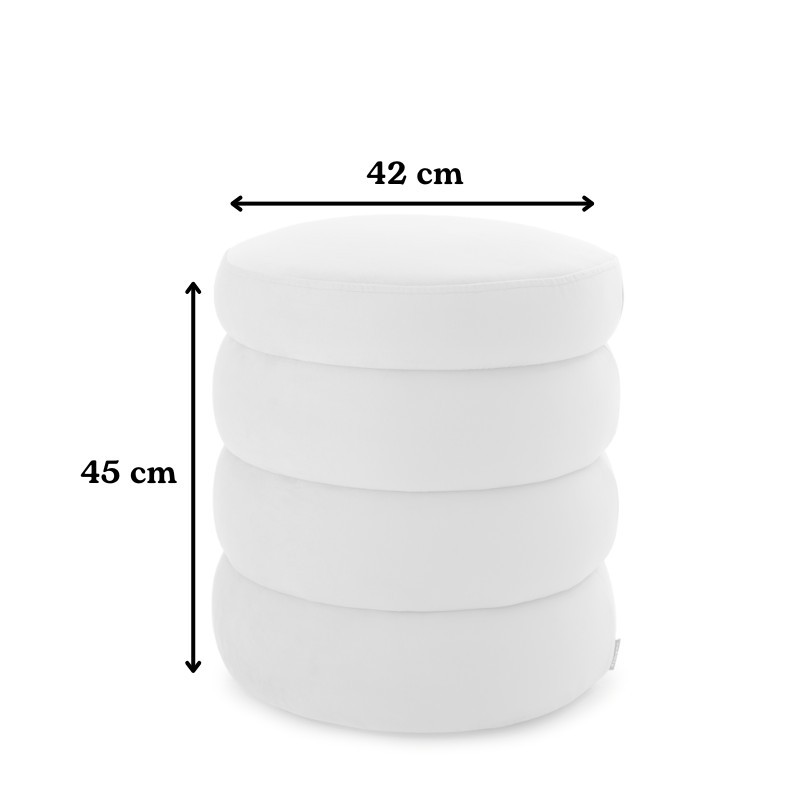 Pufa Okrągła LILA 40x45 Granatowy Plusz