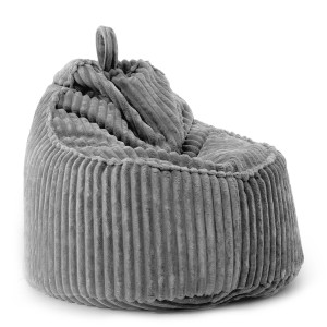 Pufa Worek Z Oparciem Szara Gruby Sztruks ALTI