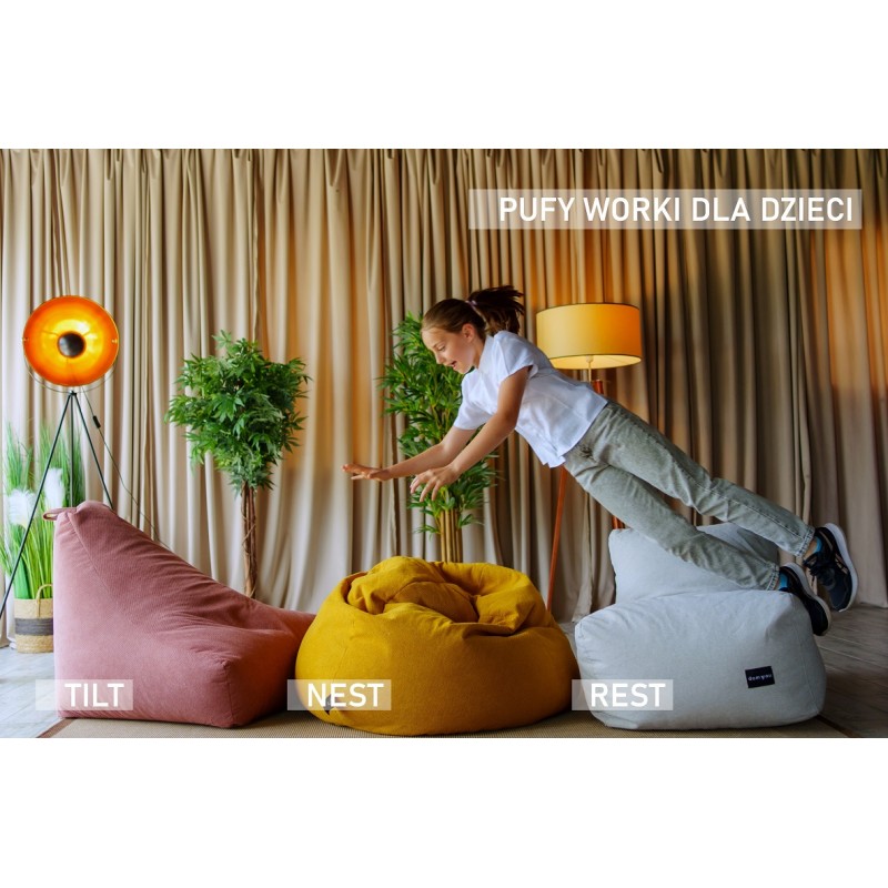 Pufa Worek Szara Na Balkon PREMIUM NEST XL