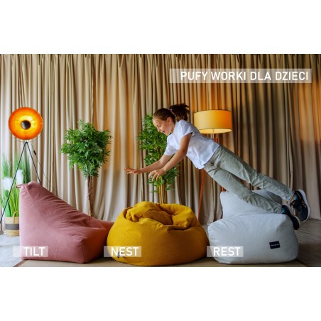 Pufa Worek Szara Na Balkon PREMIUM NEST XL