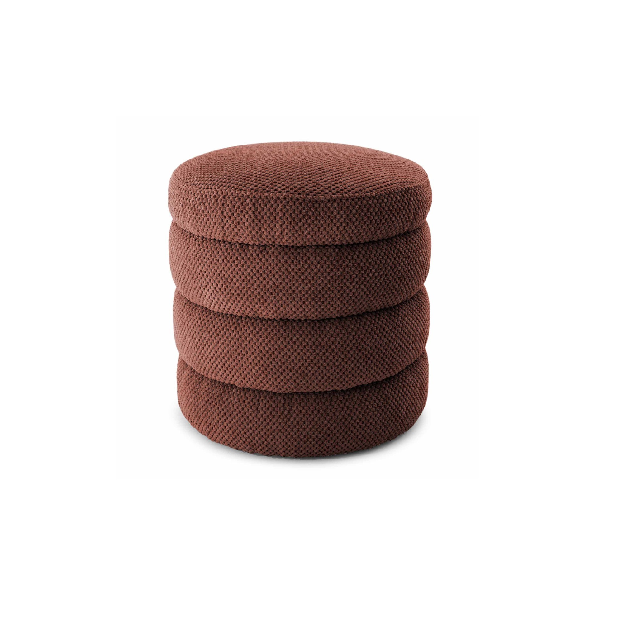 Pufa Okrągła LILA 40x45 Brązowy Plusz