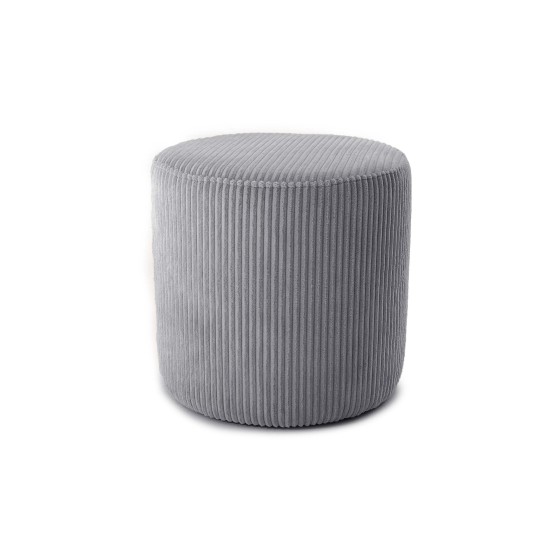 Pufa Do Toaletki Okrągła ELEN 40x50 Ciemnoszary Sztruks