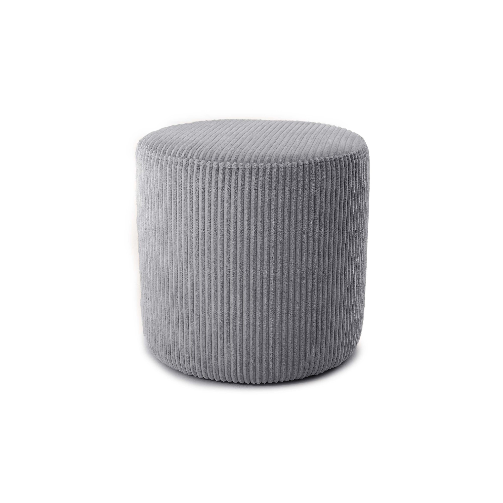 Pufa Okrągła ELEN 40x40 Ciemnoszary Sztruks