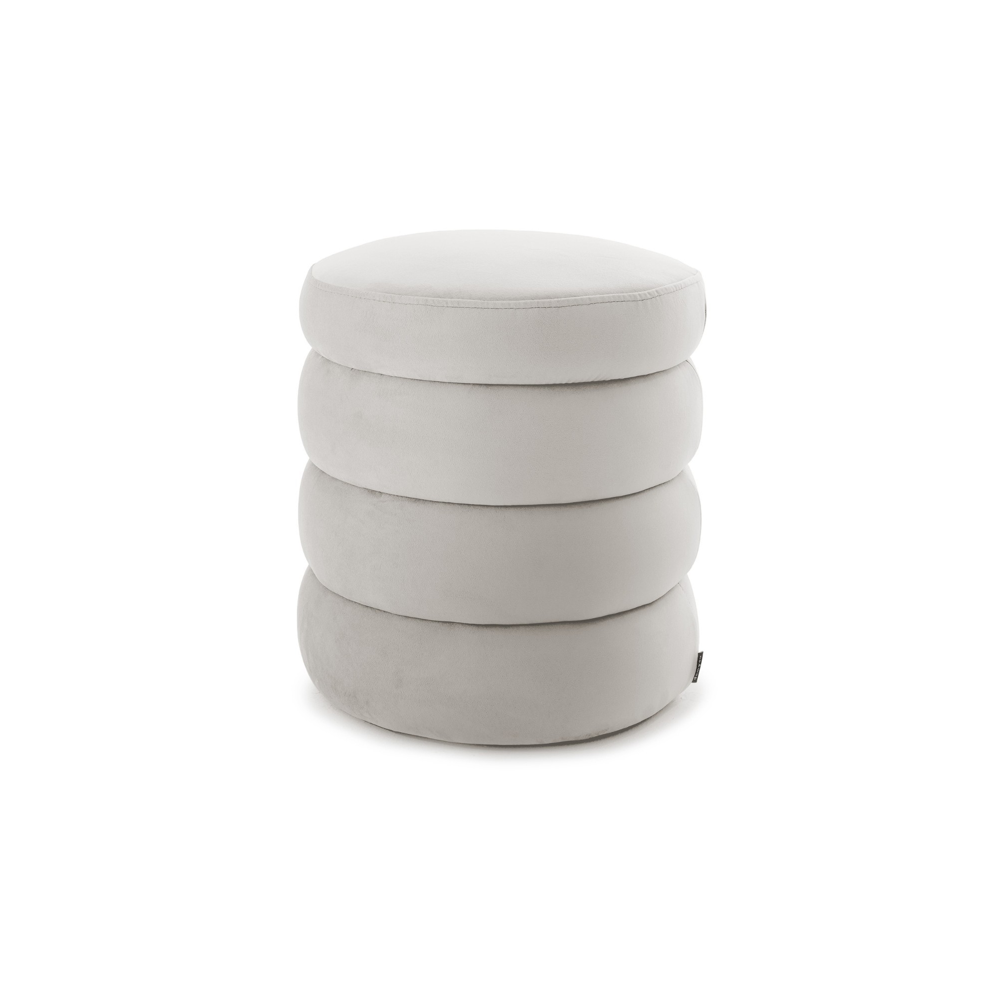 Pufa Okrągła LILA 40x45 Jasny Beż Welur