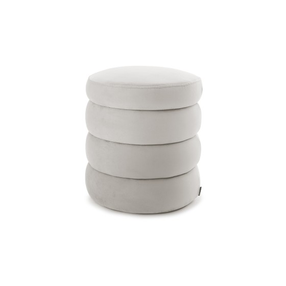 Pufa Okrągła LILA 40x45 Jasny Beż Welur