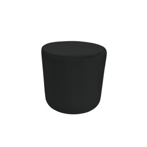 Pufa Do Toaletki Okrągła ELEN 40x50 Czarny Welur