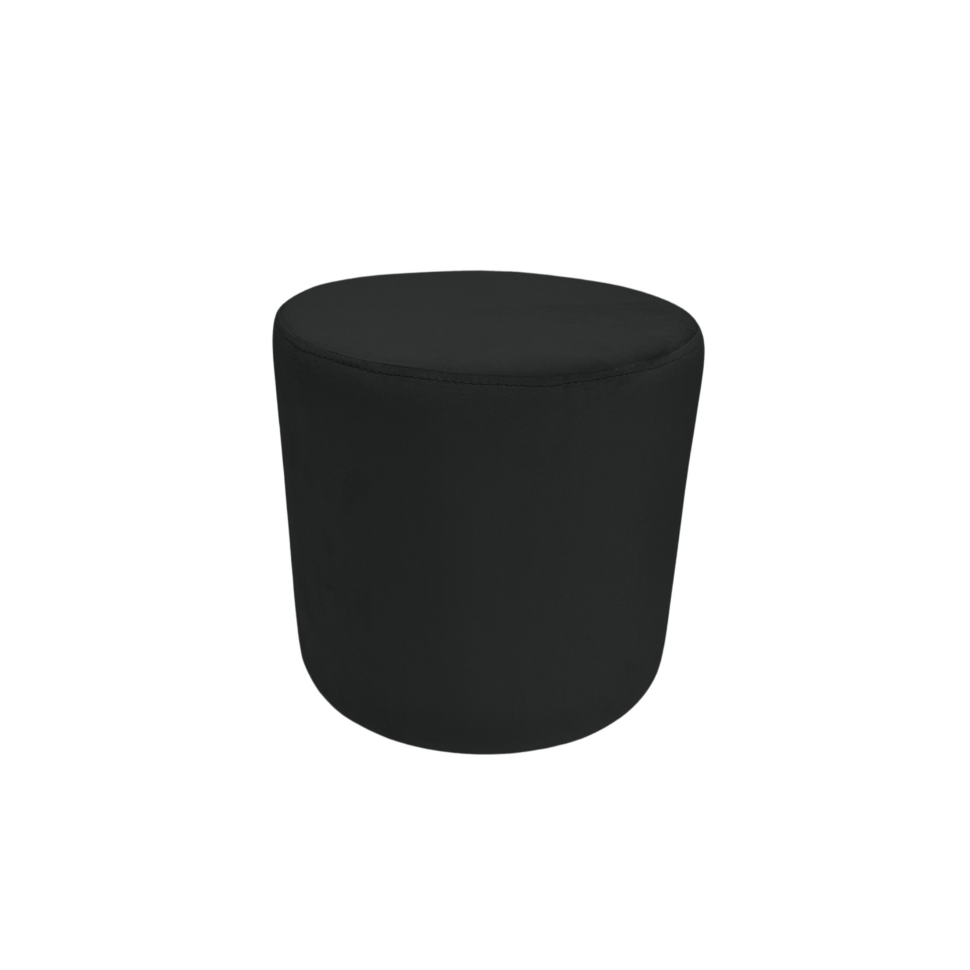 Pufa Do Toaletki Okrągła ELEN 40x50 Czarny Welur