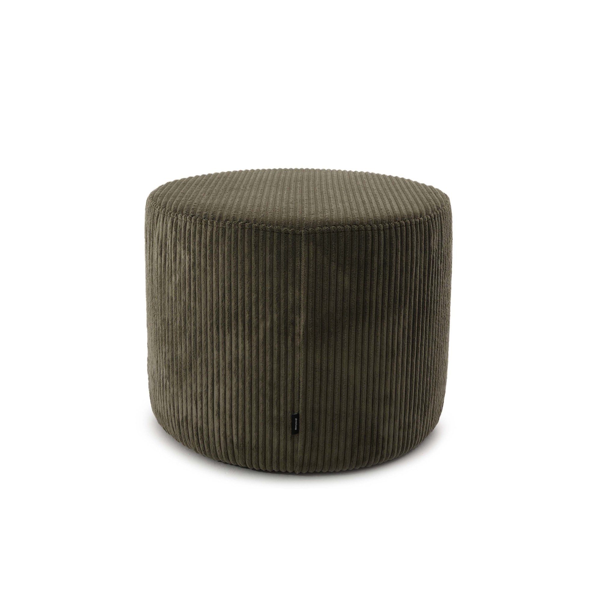 Pufa Okrągła ELEN 50x40 Zielony Sztruks