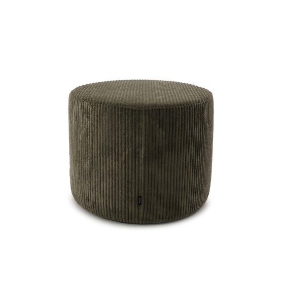 Pufa Okrągła ELEN 50x40 Zielony Sztruks