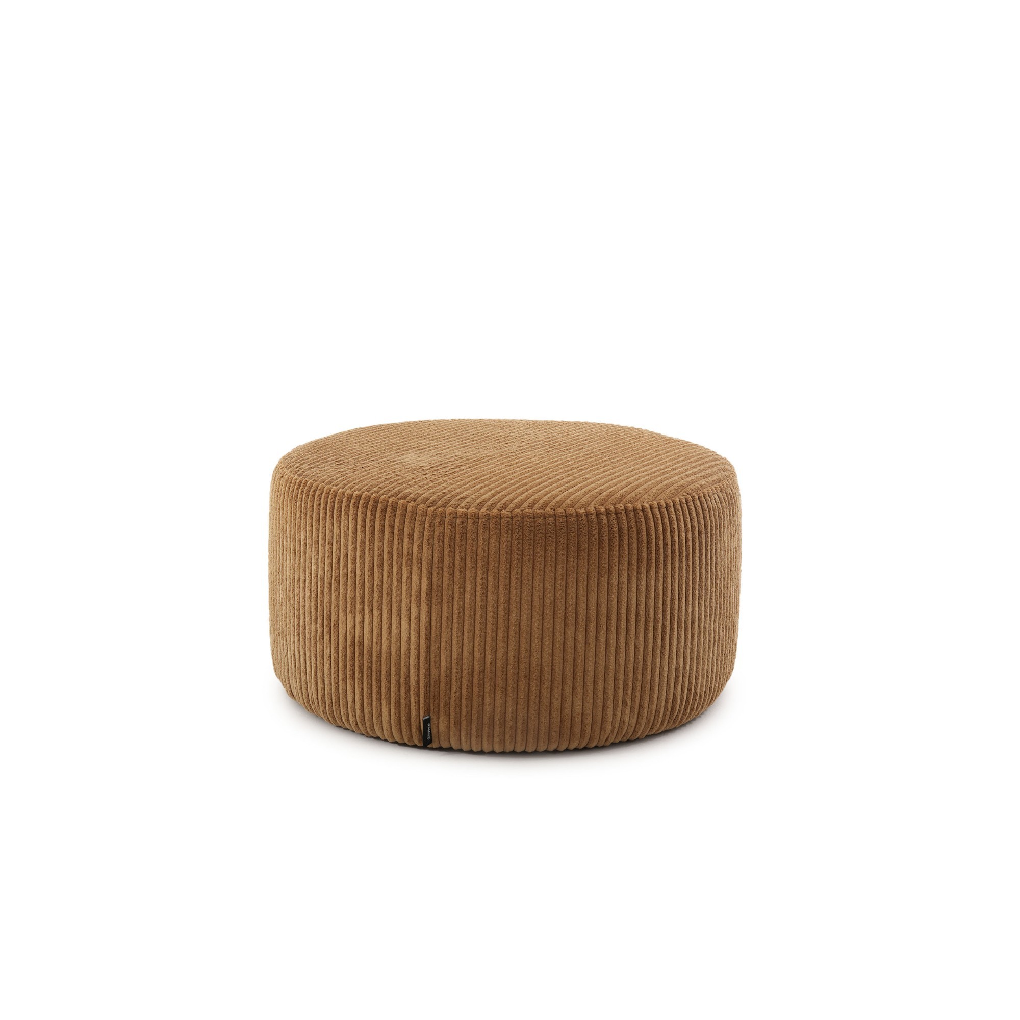 Pufa Okrągła ELEN 50x25 Musztardowy Sztruks