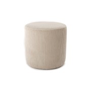 Pufa Okrągła ELEN 40x40 Beżowy Sztruks