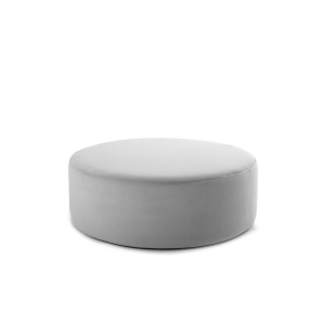 Pufa Okrągła ELEN 70x25 Szary Welur