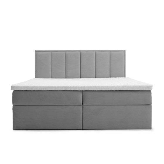 Łóżko Kontynentalne 160x200 Tapicerowane Z Pojemnikiem Na Pościel DOMO