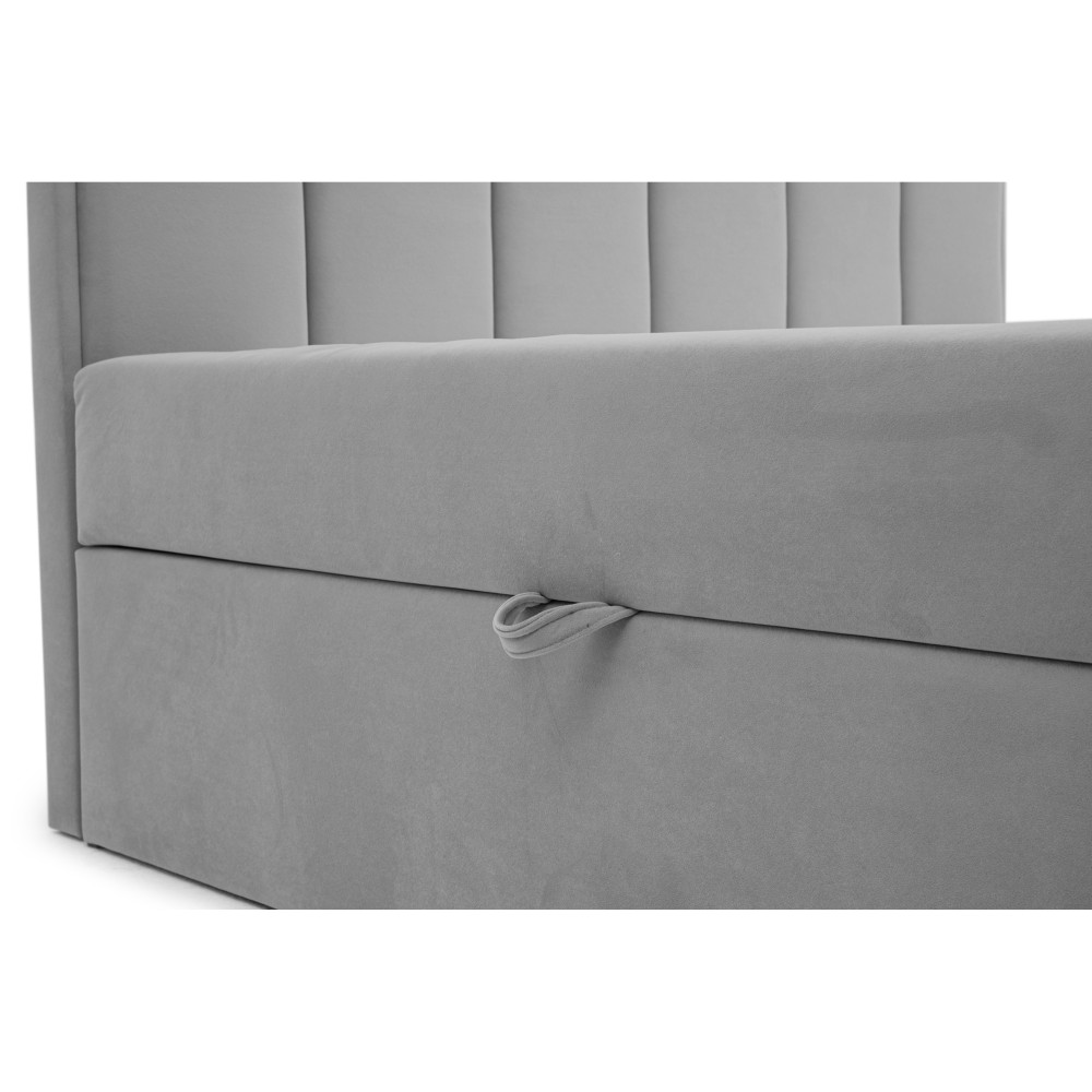 Łóżko Kontynentalne 180x200 Tapicerowane Z Pojemnikiem Na Pościel DOMO