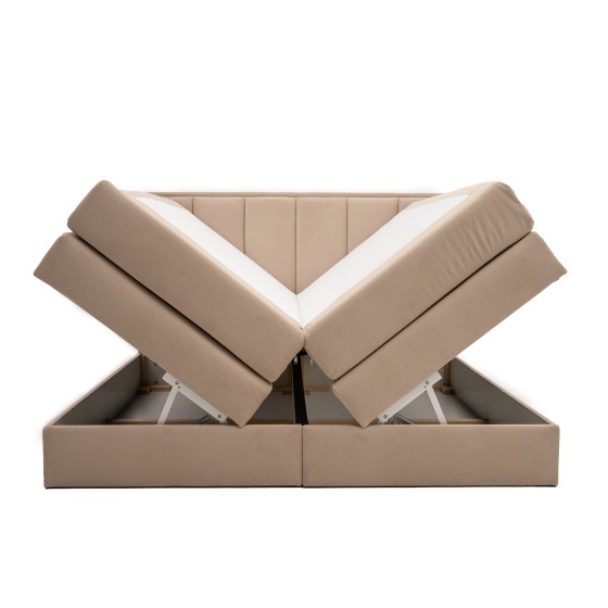 Łóżko Kontynentalne 140x200 Z Pojemnikiem Na Pościel ZONA Boxspring