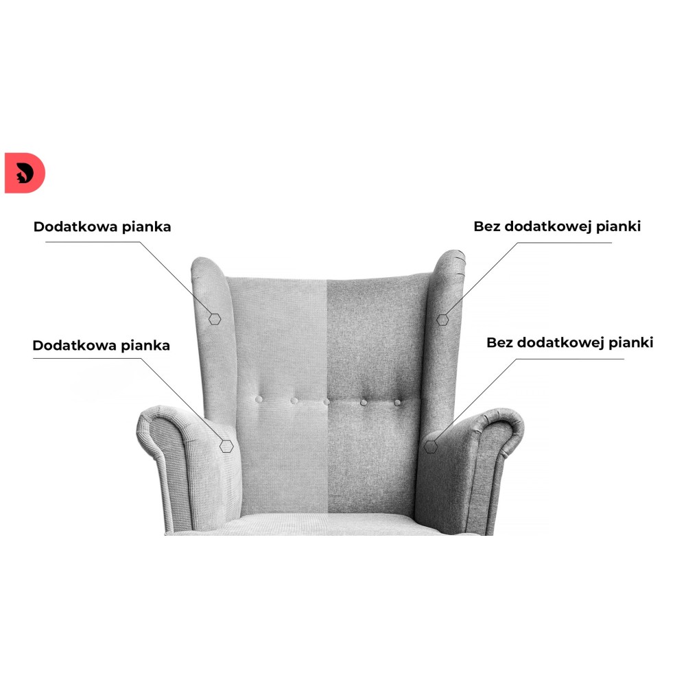 Fotel uszak z podnóżkiem od producenta, niska cena - Domyou
