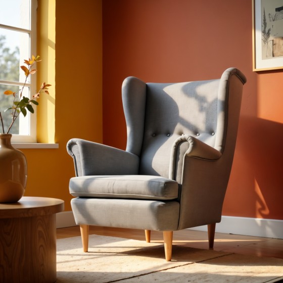 Fotel Uszak w stylu skandynawskim, niska cena - domyou