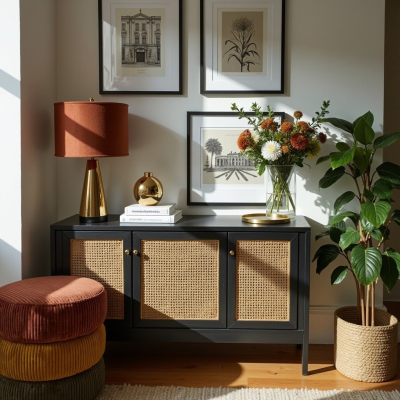 Pufa Okrągła RILO 40x45 Sztruks