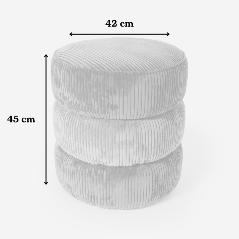 Pufa Okrągła RILO 40x45 Sztruks