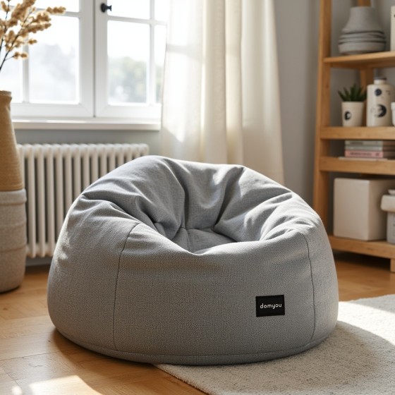 Pufa Worek Szara Hydrofobowa Dla Dzieci NEST L