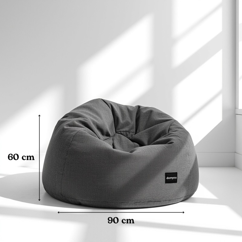 Pufa Worek Ciemnoszara Hydrofobowa NEST XL