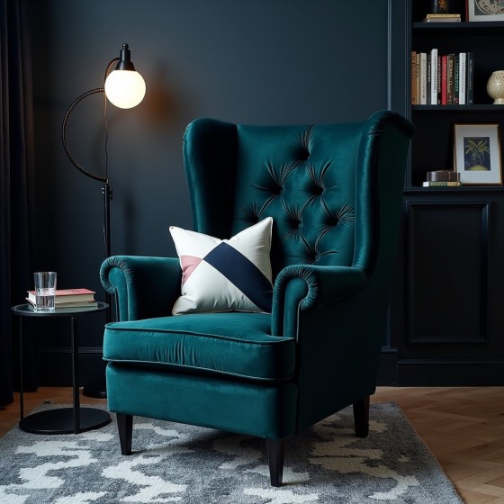 Fotel uszak w stylu glamour - Domyou