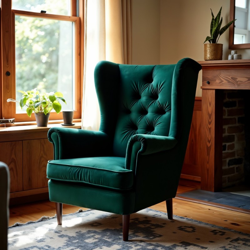 Fotel uszak w stylu glamour - Domyou