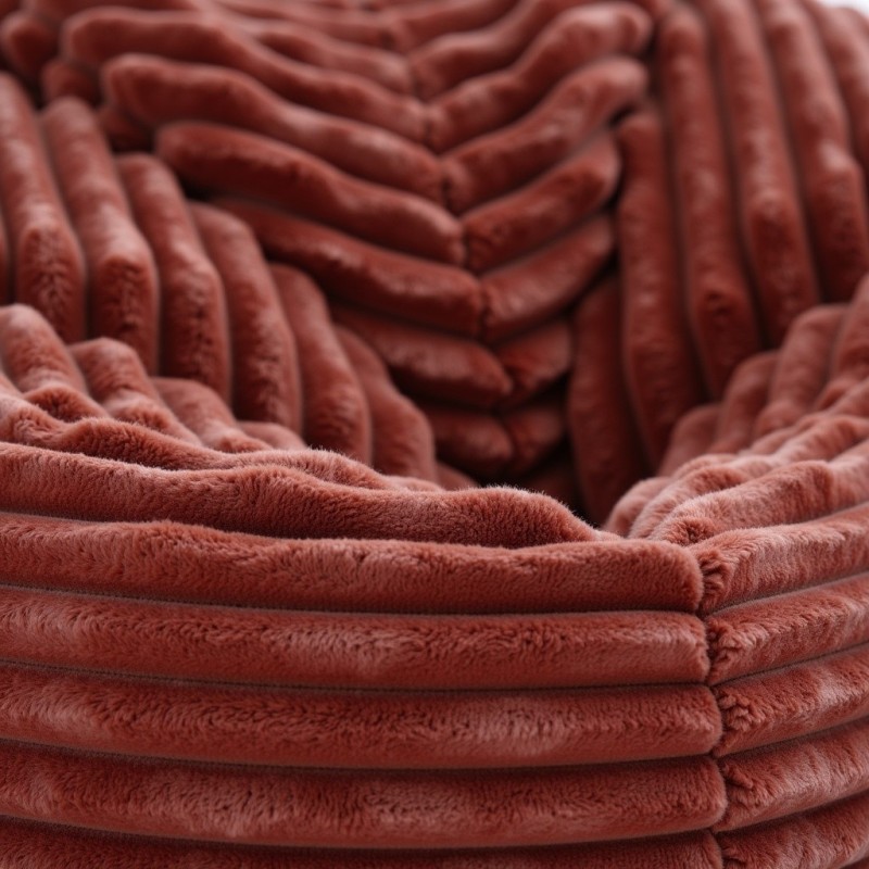 Pufa Worek Brązowa Gruby Sztruks Dla Dzieci NEST M