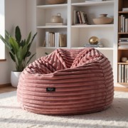 Pufa Worek Różowa Gruby Sztruks NEST XL