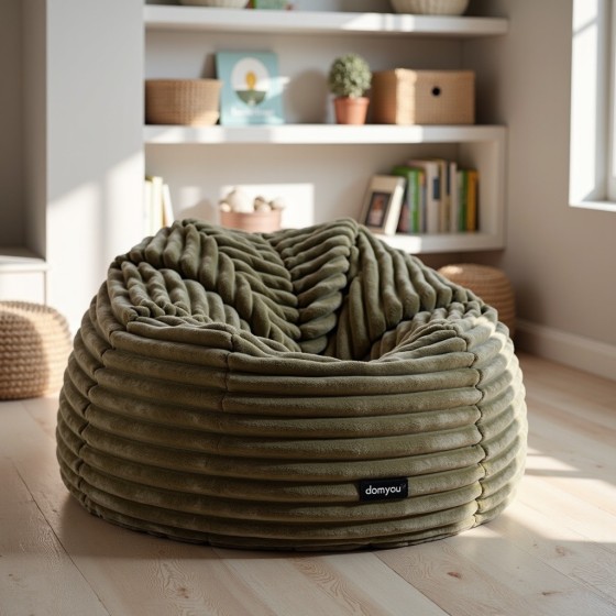 Pufa Worek Zielona Gruby Sztruks NEST XL