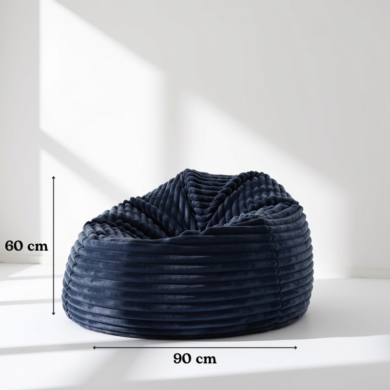 Pufa Worek Zielona Gruby Sztruks NEST XL