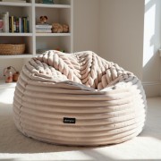 Pufa Worek Beżowa Gruby Sztruks NEST XL