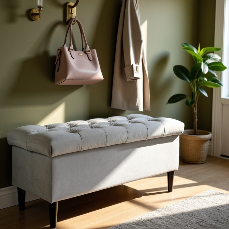 Ławka Pikowana z Pojemnikiem Do Sypialni CHESTER - konfigurator