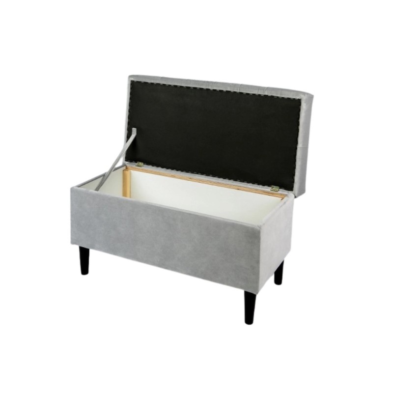 Ławka Pikowana z Pojemnikiem Butelkowa Zieleń Do Przedpokoju CHESTER