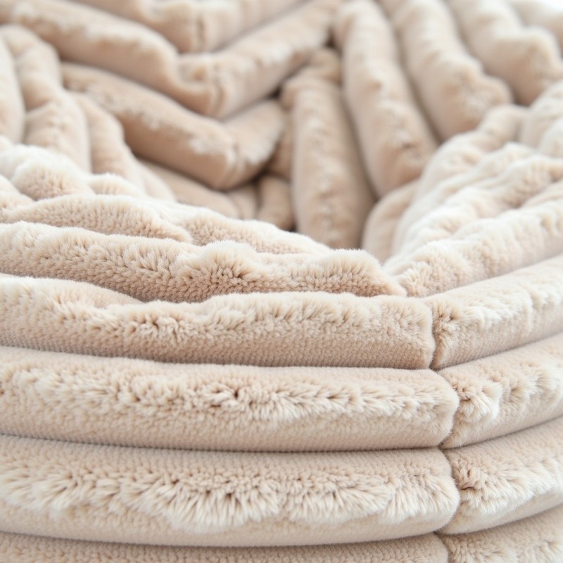 Pufa Worek Beżowy Gruby Sztruks SACO