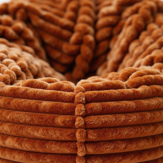 Pufa Worek Brązowa Gruby Sztruks SACO