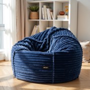 Pufa Worek Granatowa Gruby Sztruks SACO