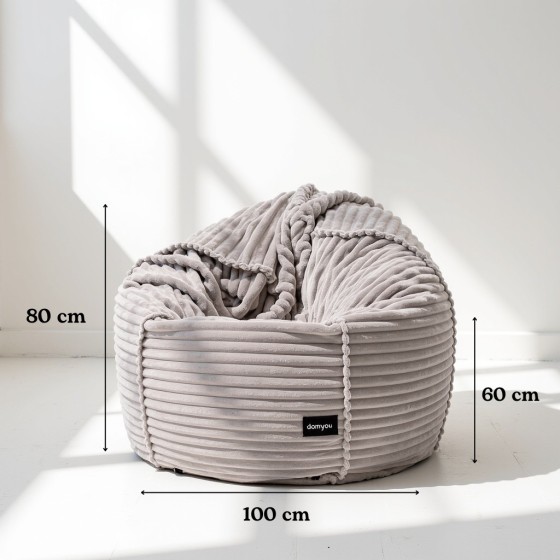 Pufa Worek Oliwkowa Gruby Sztruks SACO