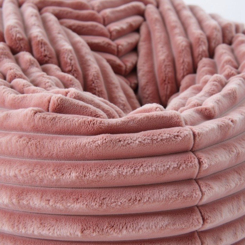 Pufa Worek Różowa Gruby Sztruks SACO