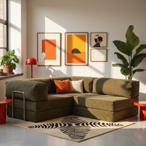 Narożnik 3-osobowy NESTI MINI Sztruksowy