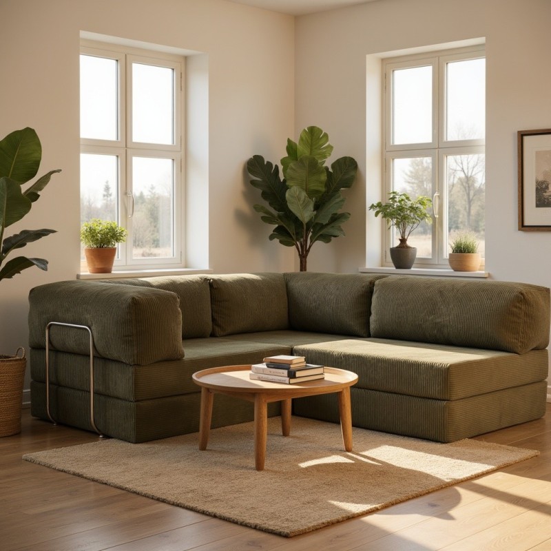 Narożnik 3-osobowy NESTI MINI Sztruksowy